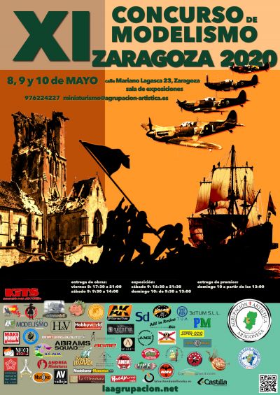 Cartel XI Concurso de Modelismo Zaragoza 2020